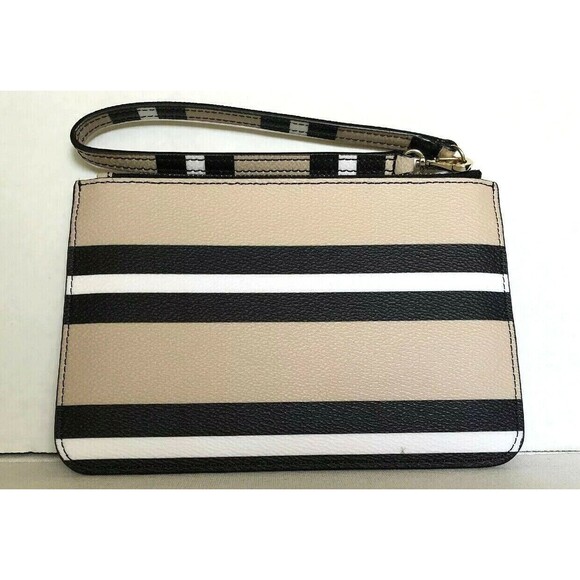 New Kate Spade Tinie Shore Stripe Zip Wristlet Ottoman Stripes Multi - Picture 2 of 8